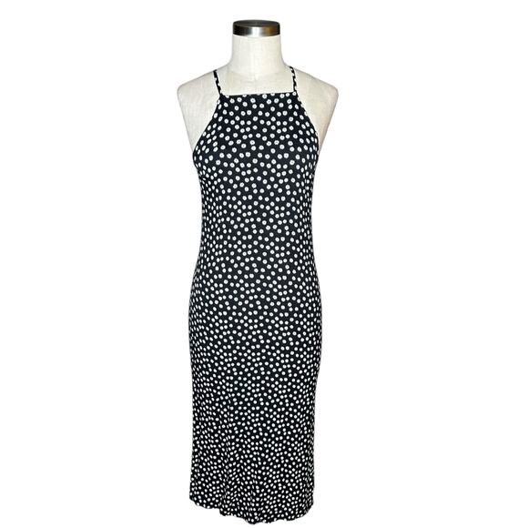REFORMATION Black White Daisy Roman Midi Dress Slip Style Women's Size 4 FLAWED - Picture 1 of 10